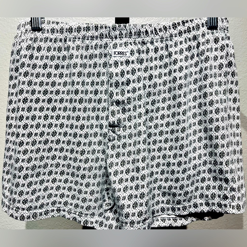 Forres Foulard Printed 100% Cotton Knit Luxury Boxer Shorts / Size L (Men’s)